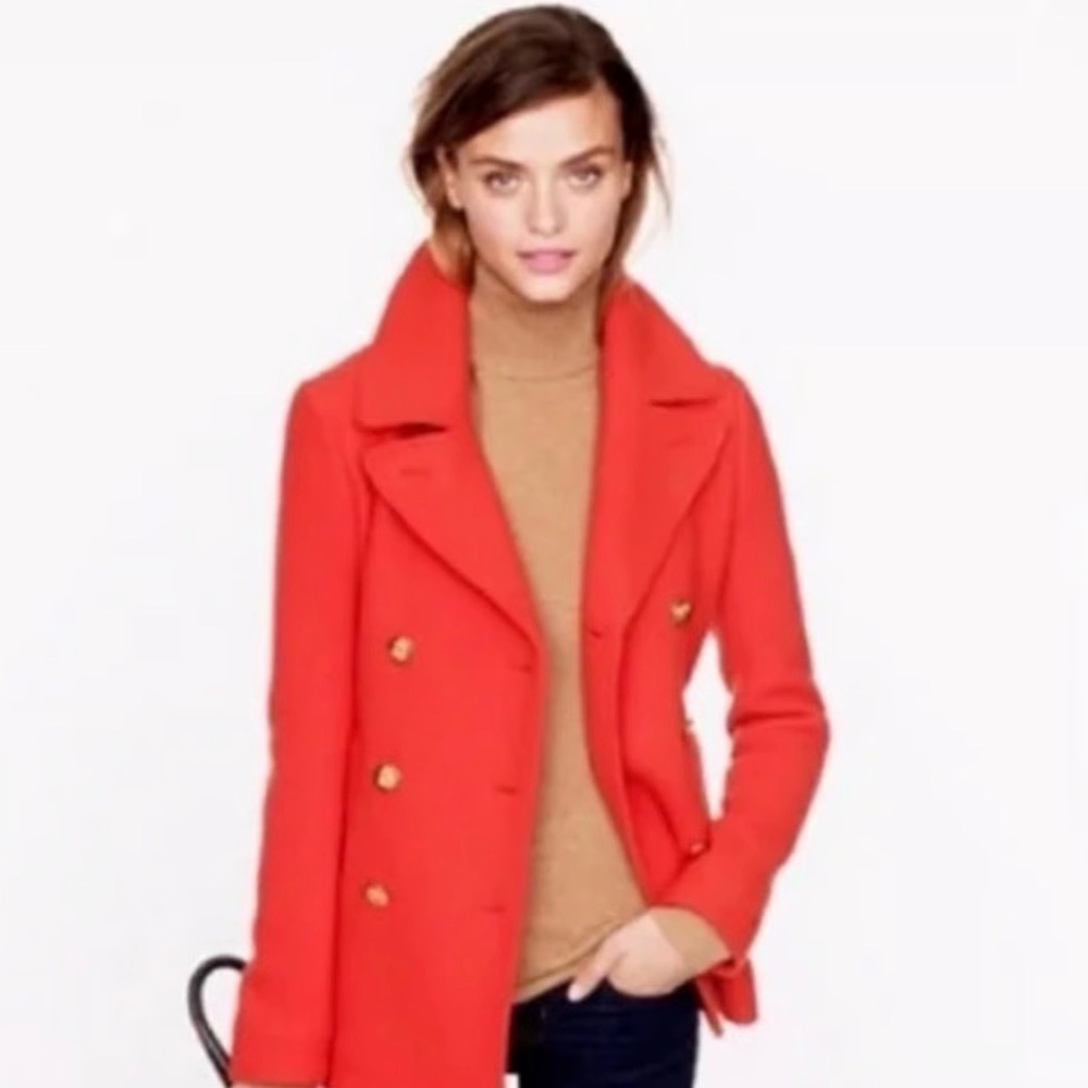 J. Crew Stadium Cloth by Nello Gori Peacoat